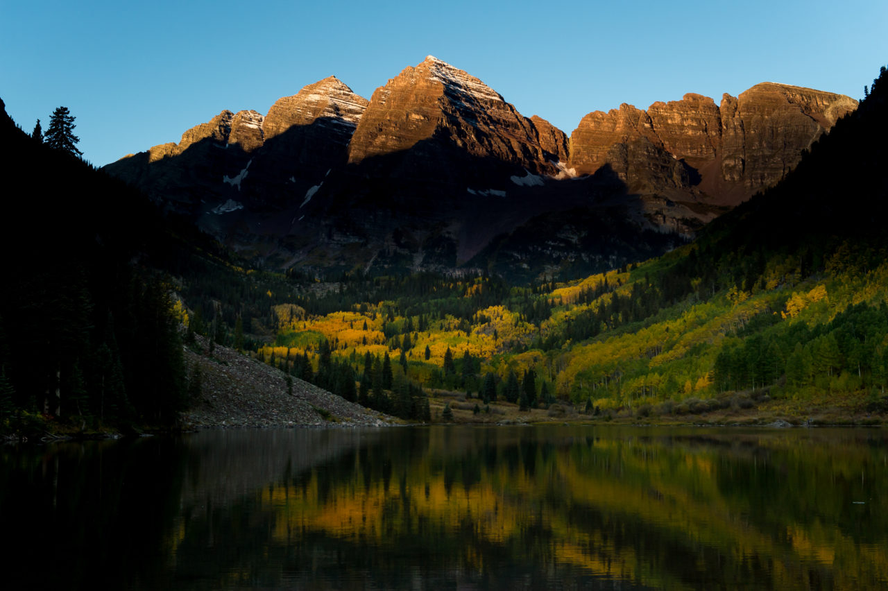 The Maroon Bells as seen from ...